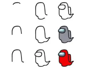 draw ghost of among us