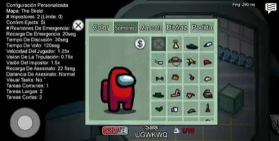 personalizar personaje among us