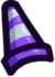 purple traffic cone among us hat